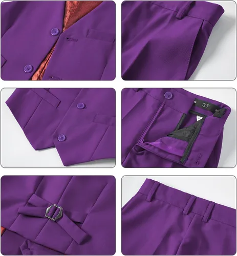 Vista 42 de Conjunto de chaleco para niños, trajes formales, trajes de boda, ropa de vestir