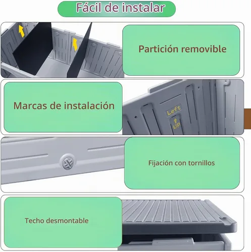 Vista 7 de Rockever Cajas de anidación para pollos, cajas de anidación de plástico