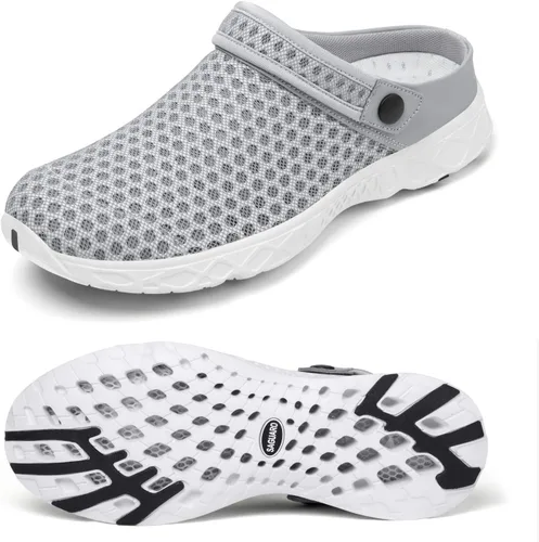Vista 12 de SAGUARO - Zapatos de jardín de secado rápido para hombre y mujer, ligeros y transpirables. Zuecos de jardinería, sandalias de agua y malla