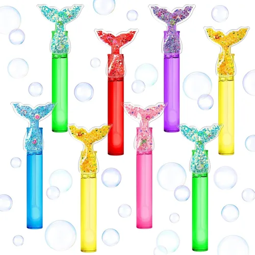 Vista 13 de AMFZON 25 piezas de varitas de burbujas con forma de bloques de construcción para fiestas infantiles, juguetes de varitas de burbujas mini