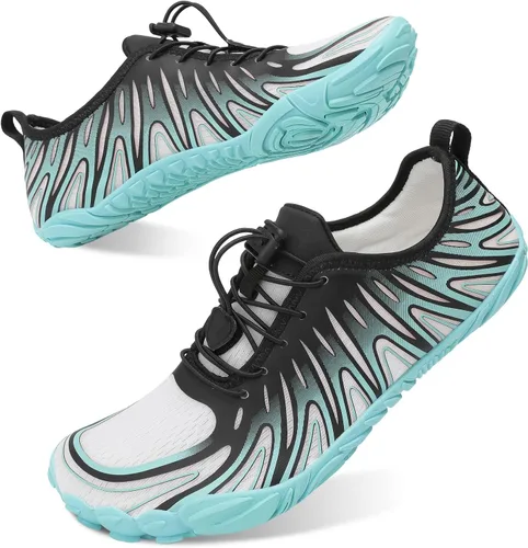 Vista 3 de Scurtain Unisex Mens Womens Athletic Hiking Water Shoes Quick Dry Barefoot Aqua Shoes Swim Shoes Beach Shoes with Drainage