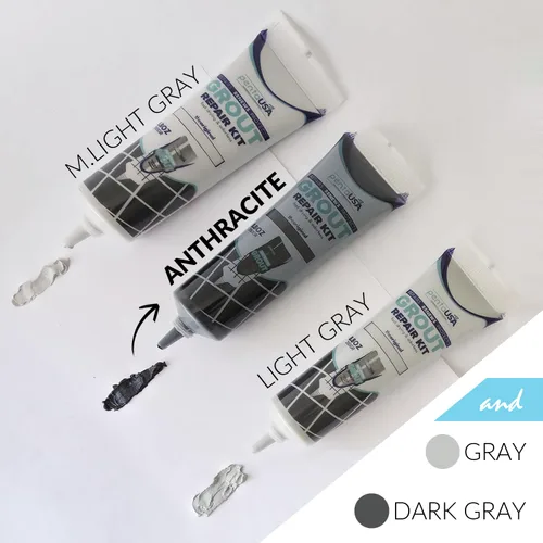 Vista 2 de PentaUSA Kit de reparación de lechada para azulejos, lechada lijada acrílica premezclada, relleno de lechada resistente al agua para baño, ducha