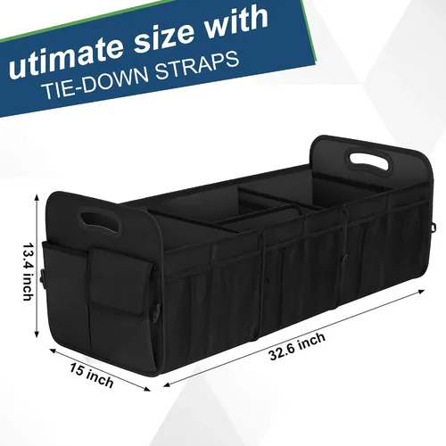 Vista 3 de Femuar Organizador de maletero de gran capacidad, accesorio impermeable para coche, antideslizante, plegable, adecuado para todos los vehículos