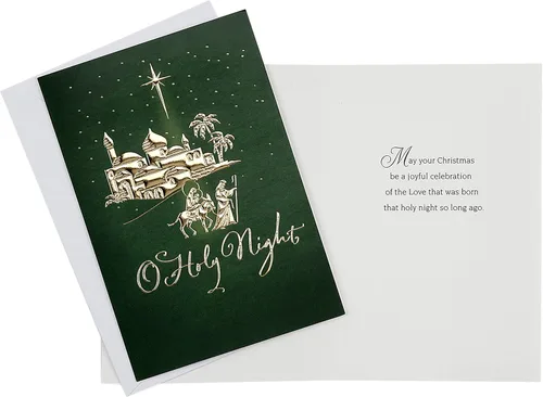 Vista 5 de Hallmark Image Arts - Surtido de tarjetas de Navidad religiosas en caja (4 diseños, 24 tarjetas de Navidad con sobres)