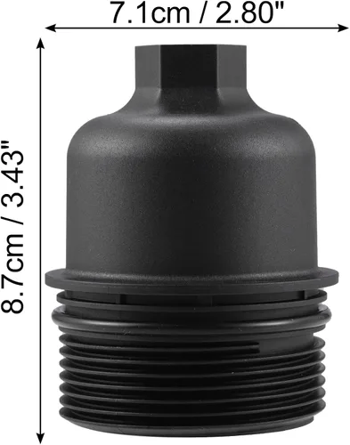 Vista 3 de X AUTOHAUX Cubierta negra del casquillo del filtro del motor del aceite del coche para Chrysler para Dodge para Jeep para Ram 68191350AA
