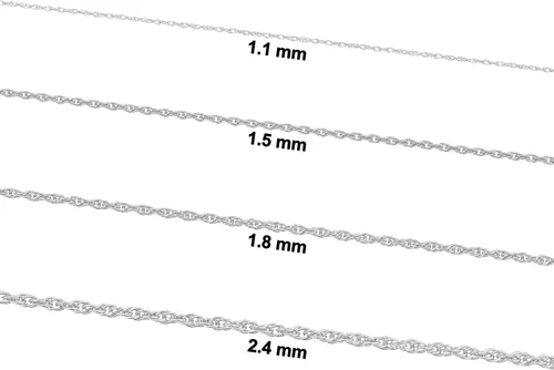 Vista 2 de Kooljewelry Collar de cadena de plata de ley u oro amarillo y plata esterlina para mujer