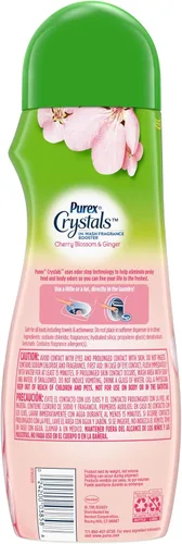 Vista 6 de Purex Crystals In-Wash - Potenciador de aroma, flor de cerezo y jengibre, 21 onzas (paquete de 4), tecnología de frescura y eliminación de olores