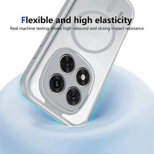 Vista 109 de Funda magnética transparente compatible con Xiaomi 17T, color negro 2 en 1 PC + TPU cubierta de teléfono a prueba de golpes, carcasa protectora