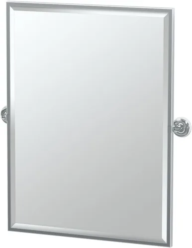 Vista 7 de Gatco Designer II - Espejo rectangular sin marco, cromado, montado en la pared, 24 pulgadas de alto x 19.50 pulgadas de ancho, espejo biselado