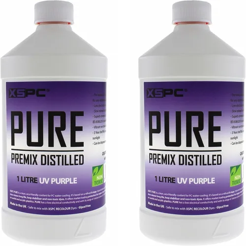 Vista 7 de XSPC Pure Premix - Refrigerante destilado para PC, 1 litro, transparente, paquete de 2