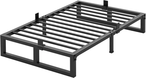 Vista 10 de Yitong Angel Armazones de Cama Gemela Plataforma, 14 Pulgadas de Alto 3500 lbs Plataforma de Metal de Servicio Pesado, Base de Colchón con Soporte