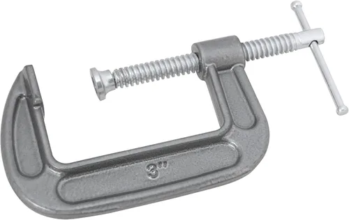 Vista 7 de Performance Tool W221 Abrazadera en C de hierro dúctil resistente con acabado de esmalte y tornillo cromado para una resistencia superior y un
