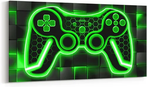 Vista 19 de Feelyou Lienzo decorativo para pared, control de juegos, oficina, pósteres para adultos, regalos de juegos, arte de pared para el baño, arte