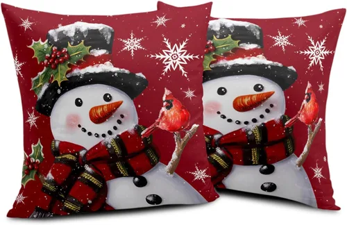 Vista 139 de Juego de 2 fundas de almohada de 16 x 16 pulgadas, diseño patriótico de bandera estadounidense con estrellas para exteriores, estilo casa de campo