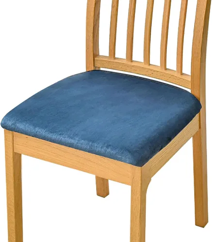 Vista 14 de Fundas de terciopelo para asiento de silla, fundas elásticas para sillas de comedor, fundas de asiento suaves y antideslizantes, fundas de asiento