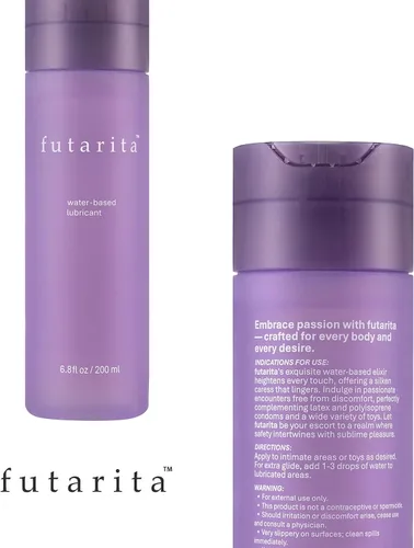 Vista 5 de futarita Lubricante hidratante con ácido hialurónico, respetuoso con la piel sensible, antiadherente, lubricante personal a base de agua de alta