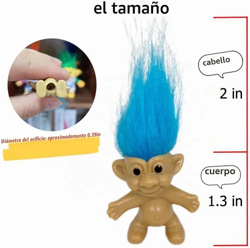Vista 7 de Yintlilocn - 8 muñecas Lucky Troll de 2 pulgadas para lápices