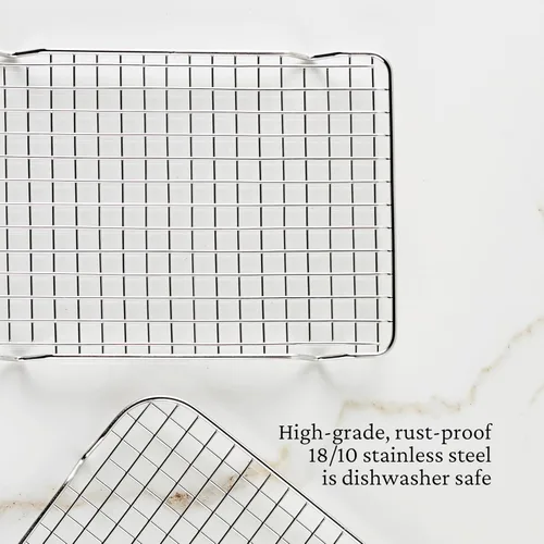 Vista 4 de Hestan Provisions OvenBond - Estante de refrigeración de acero inoxidable de 9 x 12.5 pulgadas (paquete de 2)