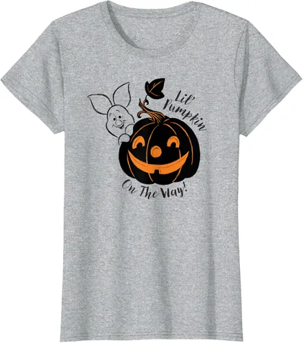 Vista 23 de Disney Camiseta de Halloween Winnie the Pooh Lil' Pumpkin on the Way, Blanco, S