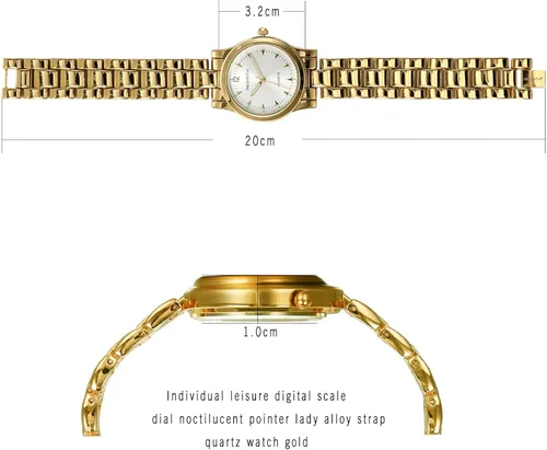 Vista 2 de Señoras Japón cuarzo luminoso manos 3Atm impermeable pequeña cara pulsera pulsera pulsera reloj