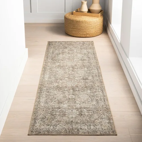 Vista 44 de nuLOOM Aether - Alfombra de área con medallón marrón, 8 x 10 pies Éter Marrón