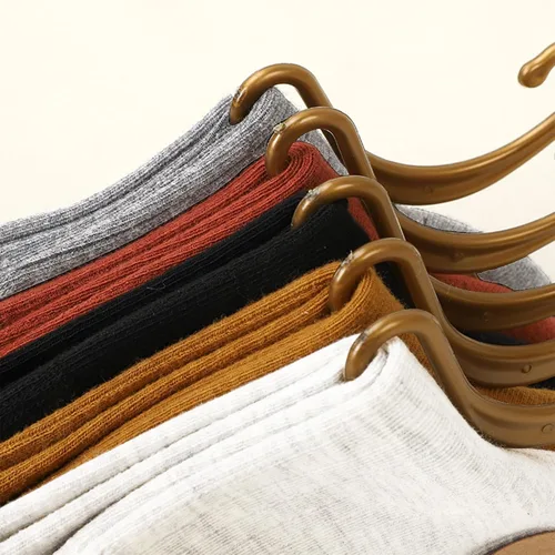 Vista 3 de Calcetines de algodón para mujer, calcetines clásicos de negocios, 5 pares, suaves y cómodos