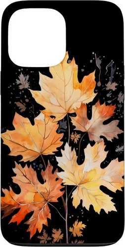Vista 23 de iPhone 16 Autumn Leaves Watercolor Art Fall Season Thanksgiving Case