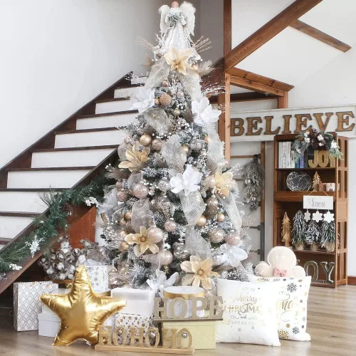 Vista 3 de 30 adornos de bolas de Navidad inastillables de plástico transparente, adornos de bolas de Navidad decorativas, juego de bolas de Navidad