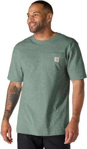 Vista 27 de Carhartt Camiseta con bolsillo Iconic K87 para hombre Piedra azul