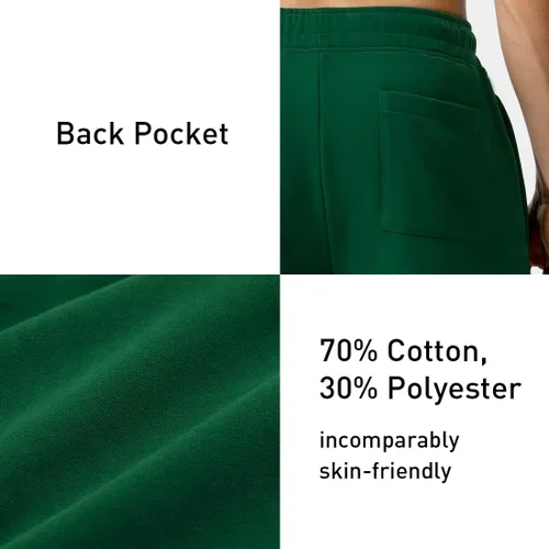 Vista 5 de Arjen Kroos Pantalones cortos deportivos de algodón para hombre, pantalones cortos de gimnasio para hombre, 7 pulgadas de entrepierna, pantalones