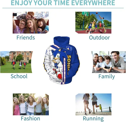Vista 7 de Yjiuxnw Sudaderas con capucha con estampado de anime para niños y niñas, sudaderas con capucha de moda para adolescentes, estilo2