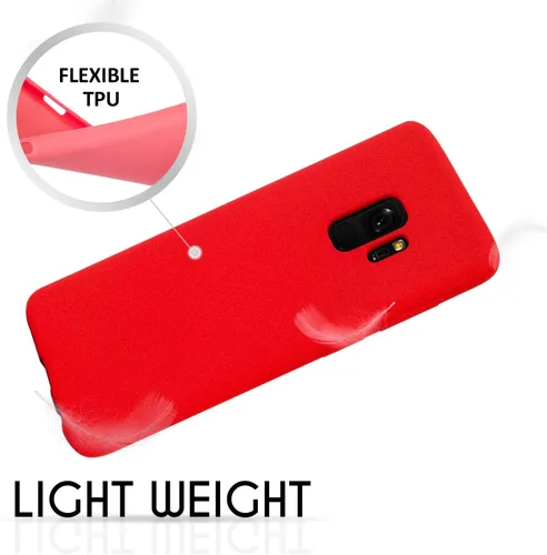 Vista 3 de GOOSPERY Soft Feeling Jelly para Samsung Galaxy S9 Case (2018) Cubierta de parachoques delgada sedosa (rojo)