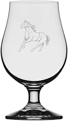 Vista 46 de Abaco Barb Body Horse - Vaso de cerveza Iona grabado (13.25 onzas)