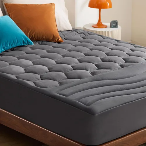 Vista 10 de Bedsure Protector de colchón beige individual XL – Cubrecolchón suave para dormitorio universitario, protector de cama individual extra largo