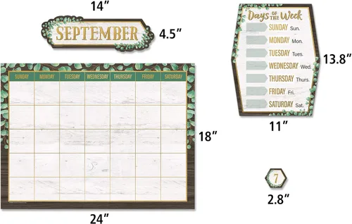 Vista 7 de Teacher Created Resources Tablón de anuncios de calendario de eucalipto (TCR8452)