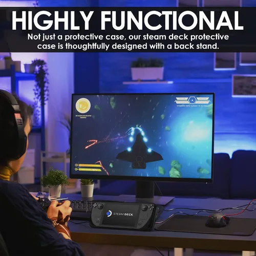 Vista 5 de GAMEHEAD Gaming Accessories - Funda protectora para cubierta de vapor con 4 soportes de ángulo ajustables, partículas antideslizantes, diseño