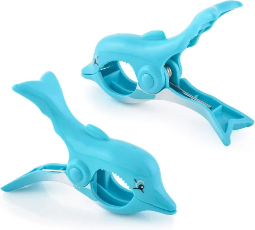 Vista 10 de O2COOL Bocaclips - Pinzas para toallas de playa para sillas de playa, accesorios para patio y piscina - (Chanclas) 2