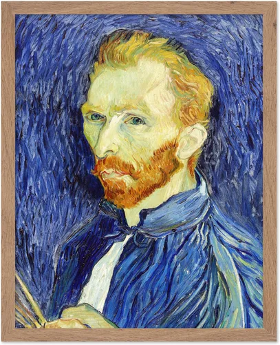 Vista 65 de Poster Master Póster clásico de Van Gogh, impresión impresionista vintage, regalo para artista, pintor, autorretrato, sombrero de paja, dibujo