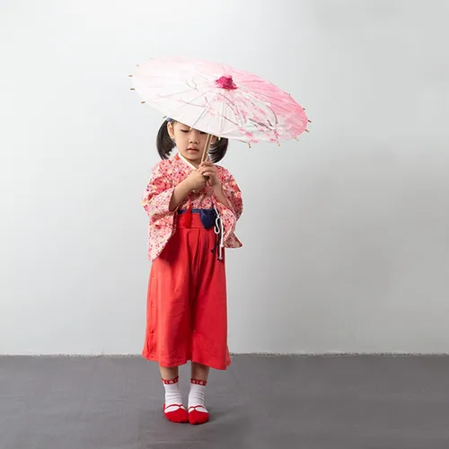 Vista 4 de Mono para bebé, kimono japonés, de algodón, para niñas, estilo japonés, con 2 pares de calcetines