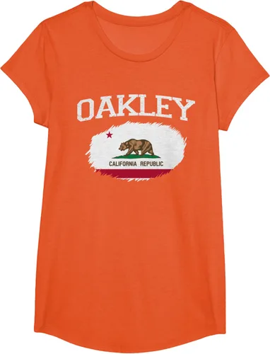 Vista 71 de OAKLEY CA CALIFORNIA Flag Vintage USA Sports Hombre Mujer Camiseta, Negro