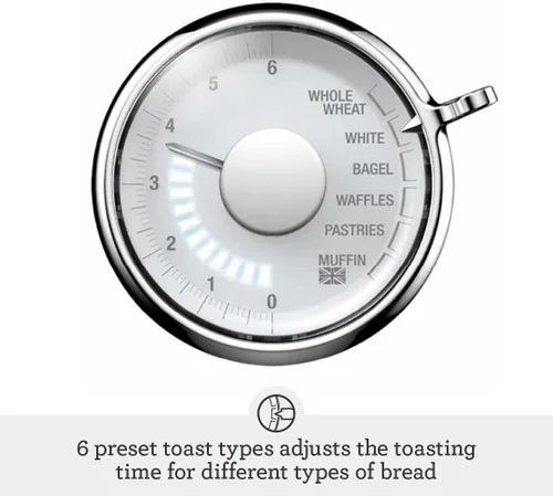Vista 4 de Breville BTA735BST Toast Select Luxe Tostadora de cocina, 2 rebanadas, acero inoxidable negro
