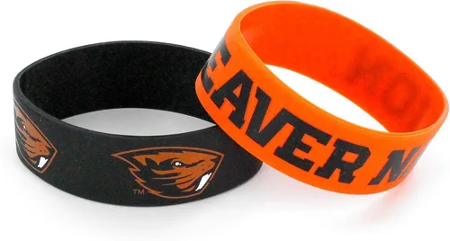 Vista 38 de aminco NCAA - Juego de pulseras de goma de silicona para niños, paquete de 2 2-Color del