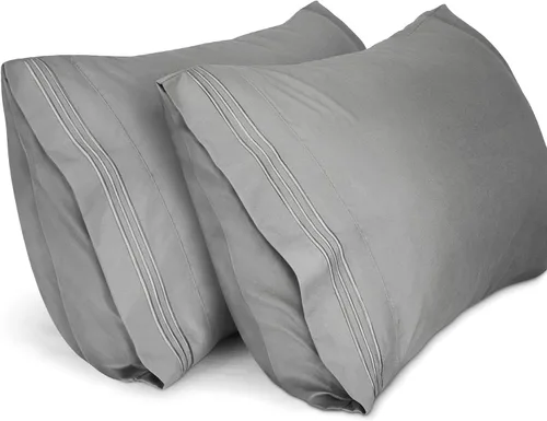 Vista 14 de Lirex Fundas de almohada (paquete de 2), fundas de almohada de microfibra cepillada suave de 1800 hilos, lavables a máquina, sin arrugas, Beige