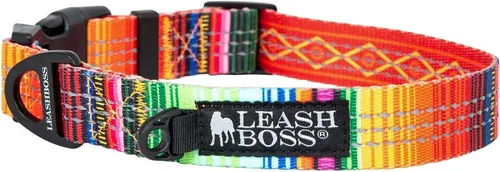 Vista 10 de Leash Boss Collar reflectante ajustable para perro, hebilla de liberación rápida y ribetes e hilos reflectantes para perros pequeños, medianos
