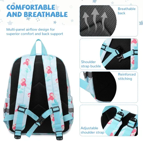 Vista 4 de Mygreen Mochila preescolar, mochilas para niños pequeños con correa en el pecho, Modernoajustado