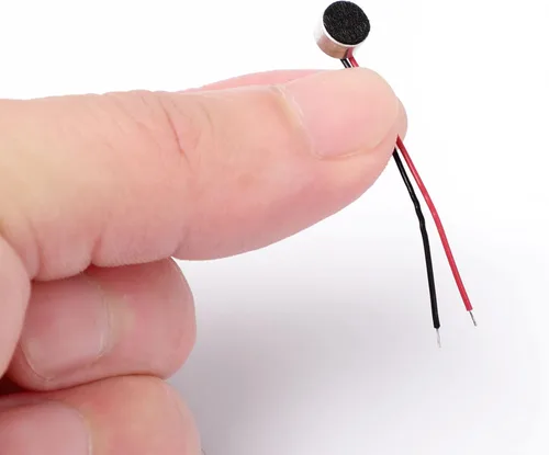 Vista 5 de uxcell 10 micrófonos de condensador electret de 2 cables de 0.236 in x 0.138 in con conector de 0.138 in, micrófono estéreo de alta sensibilidad