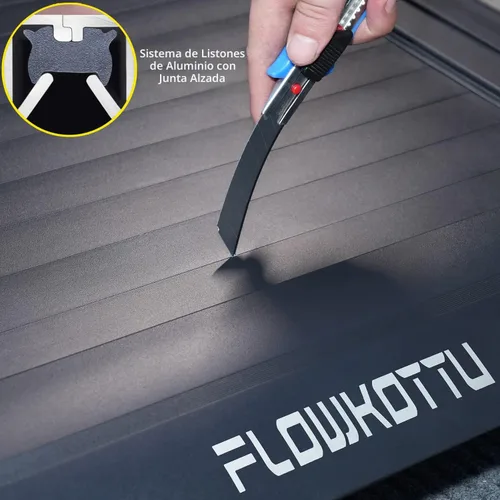 Vista 3 de Flowkottu - Cubierta retráctil Tonneau para caja de camioneta Toyota Tundra 2014-2026