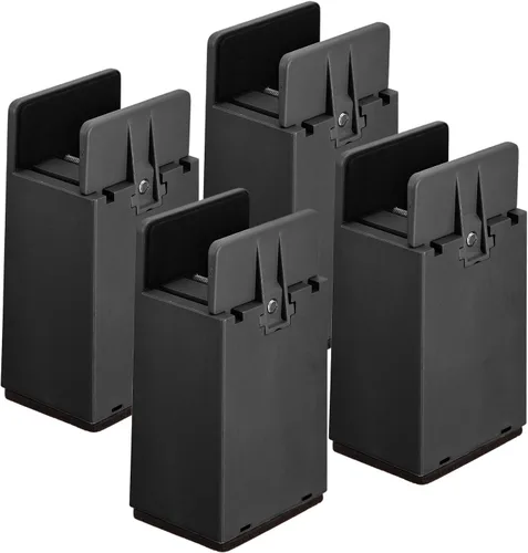 Vista 8 de uxcell Elevadores de cama de 2 pulgadas con abrazadera de tornillo ajustable, 4 elevadores de muebles para cama, escritorio, sofá, mesa, apto