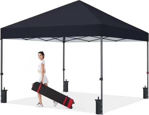 Vista 17 de COOSHADE - Tienda de campaña duradera y fácil de desplegar con bolsa enrollable, 8 x 8 pulgadas, gris