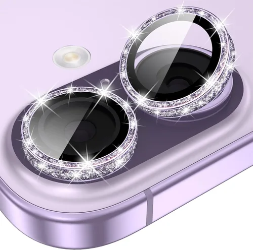 Vista 17 de YWXTW Protector de lente de cámara para iPhone 15/15 Plus/16e/ 17e, anillo de metal antiarañazos individual protector de pantalla de vidrio templado